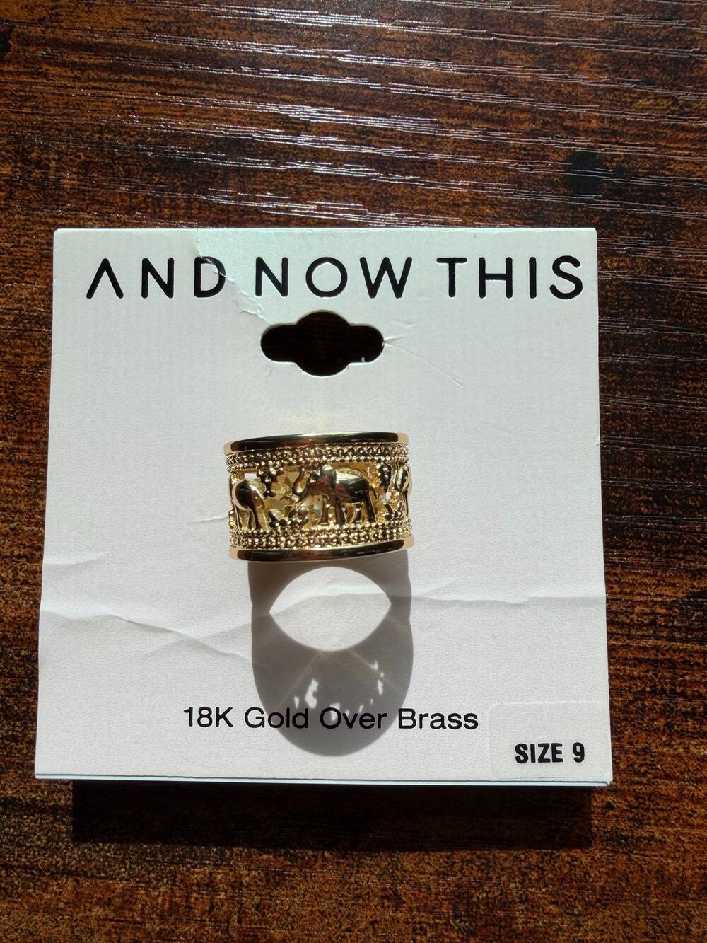 And Now This Elephant Band Ring